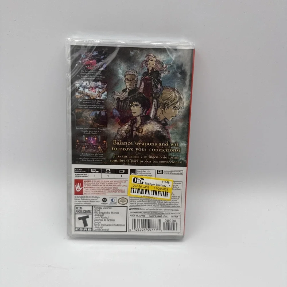NEW Triangle Strategy (Nintendo Switch) FACTORY SEALED!